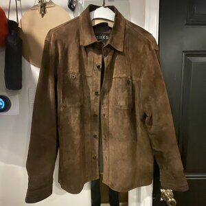 Vintage Guess Suede Shacket Shirt-Jacket Jirt Overshirt Mens Medium